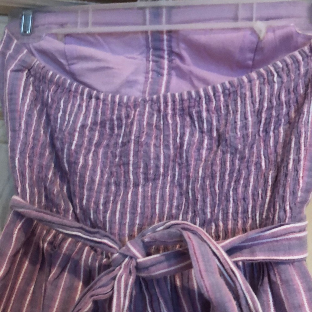 Lavender stripped tube top dress - Picture 4 of 4